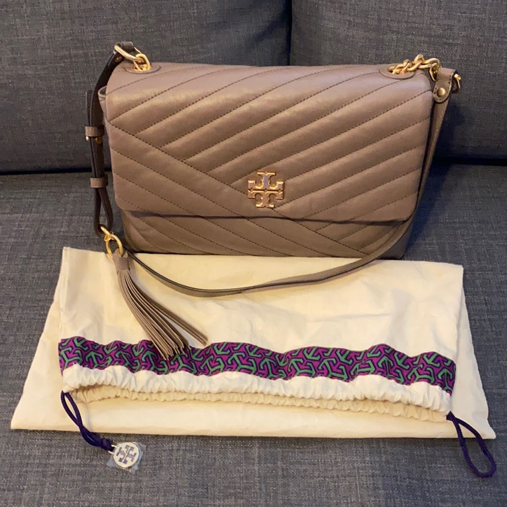 TORY BURCH Kira Chevron Quilted Leather Flap Bag